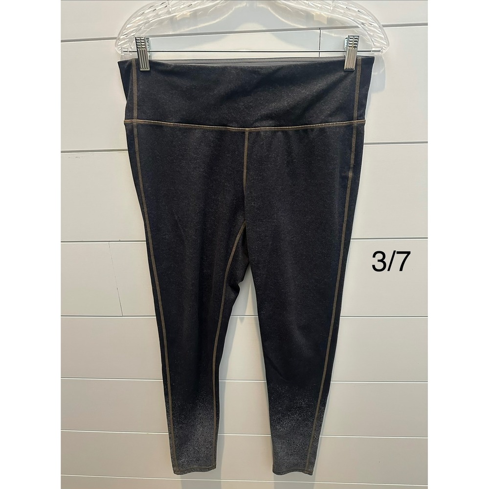 Athleta Womens Ombre Gradient High Rise Leggings Charcoal Grey Size L Large